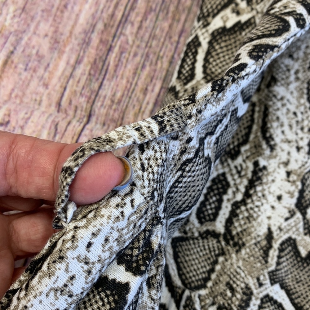 Laura Bianchi 100% Linen Python Print Dress • Sz … - image 10